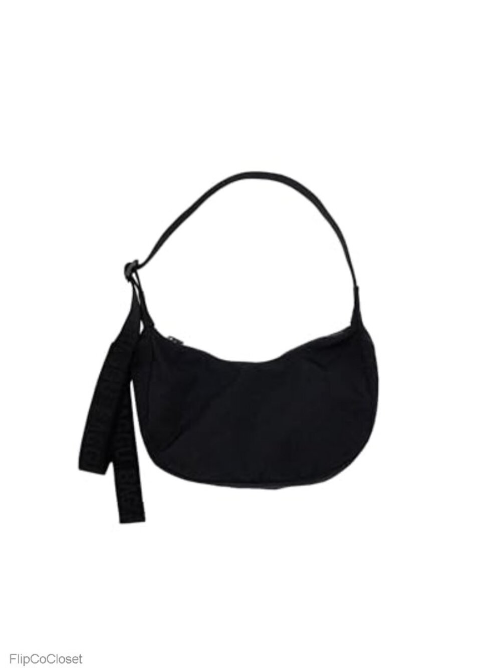 Small Nylon Crescent Bag with Adjustable Strap & Interior Zip Pocket